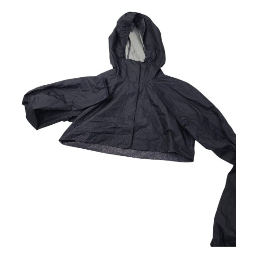 Lululemon Women's Black Long Sleeve Hooded Classic Extra Crop Rain Jacket Size 4